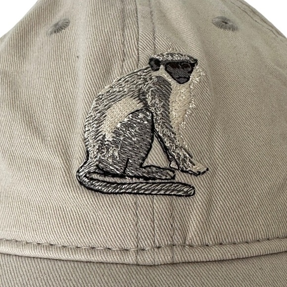NEW Gear for Sports Nevis W.I. Khaki Baseball Hat Embroidered Monkey One Size - Picture 4 of 6